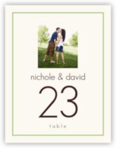 Springtime Fancy Photo Wedding Table Number Cards